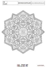 Mandala boyama sayfaları